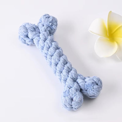 Wholesale Custom Pet Dog Chew Toys Teeth Cleaning Durable Luxury Cotton Bone Interactive Small Pet Dog Chew Rope Toys for Dogs