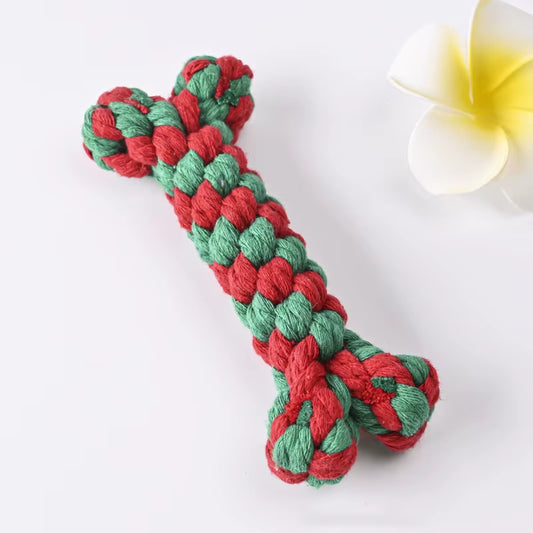 Wholesale Custom Pet Dog Chew Toys Teeth Cleaning Durable Luxury Cotton Bone Interactive Small Pet Dog Chew Rope Toys for Dogs