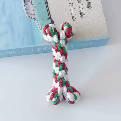Wholesale Custom Pet Dog Chew Toys Teeth Cleaning Durable Luxury Cotton Bone Interactive Small Pet Dog Chew Rope Toys for Dogs