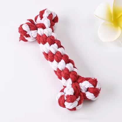 Wholesale Custom Pet Dog Chew Toys Teeth Cleaning Durable Luxury Cotton Bone Interactive Small Pet Dog Chew Rope Toys for Dogs